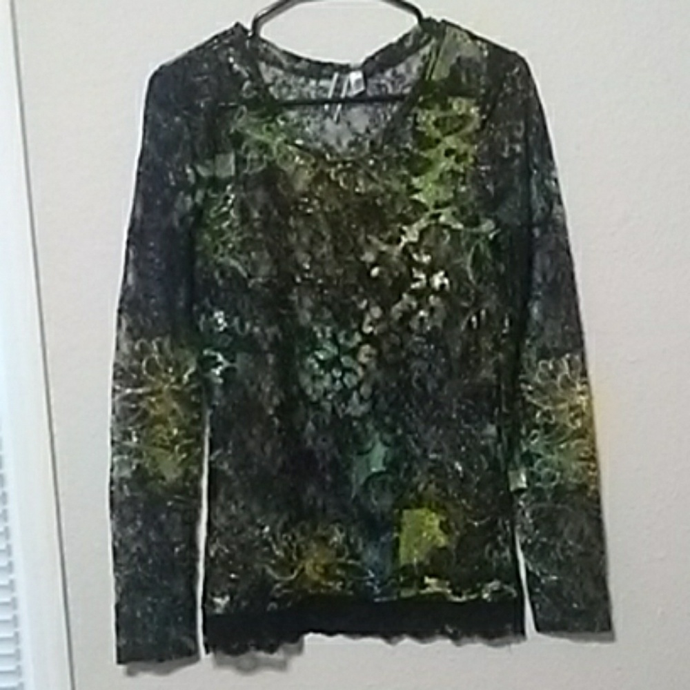 BKE Sheer Lace Blouse